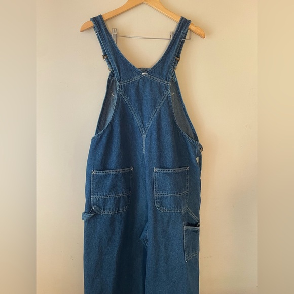 VINTAGE | Carhartt | Men's Loose Fit Washed Cotton Denim Bib Overalls - Picture 15 of 15